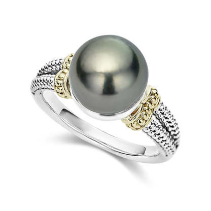 Zhenrong cross-border supply ebay inlaid gray pearl ring European and American wish round plated 925 silver engagement ring-Mix MIx Style