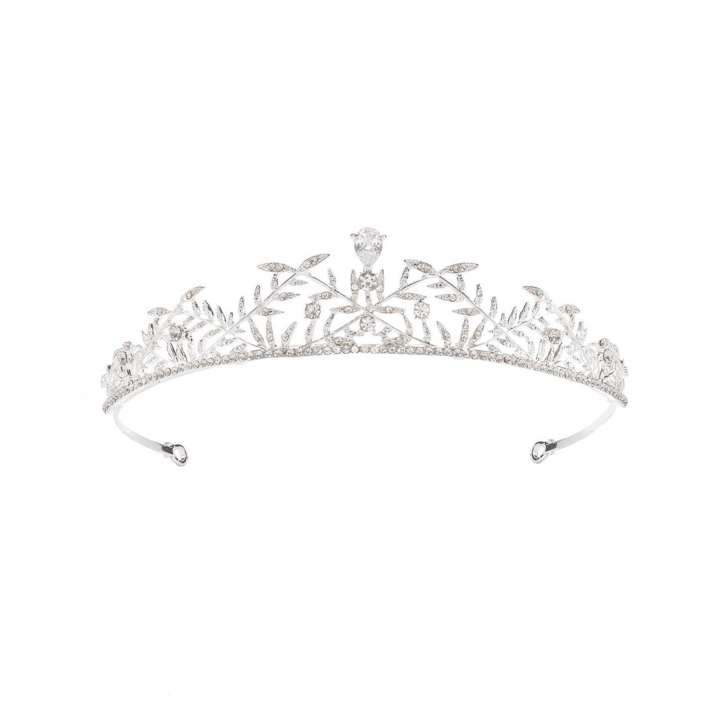 White Leafs Moissanite Diamonds 18k White Gold Plated Dainty Birthday 