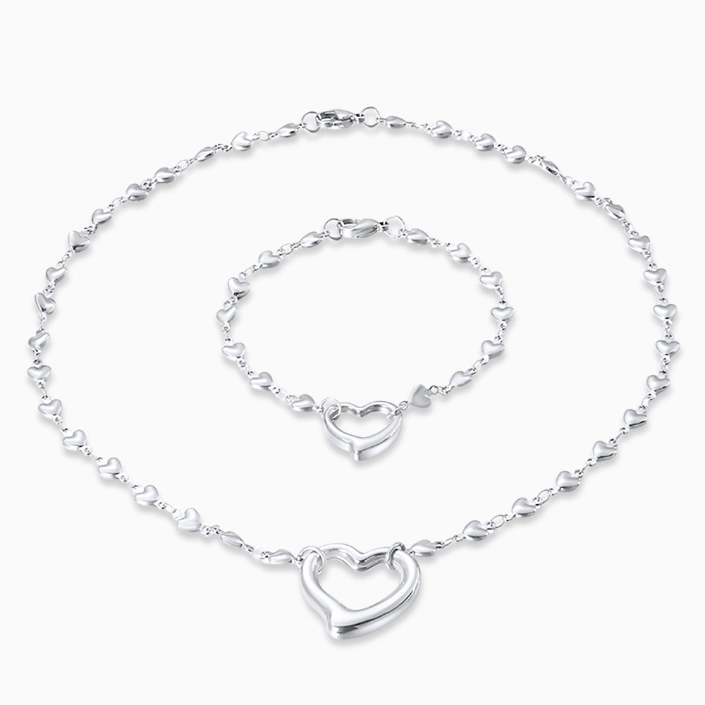 Vintage Lust Heart Pendant Jewelry Set | Mix Mix Style-Mix MIx Style