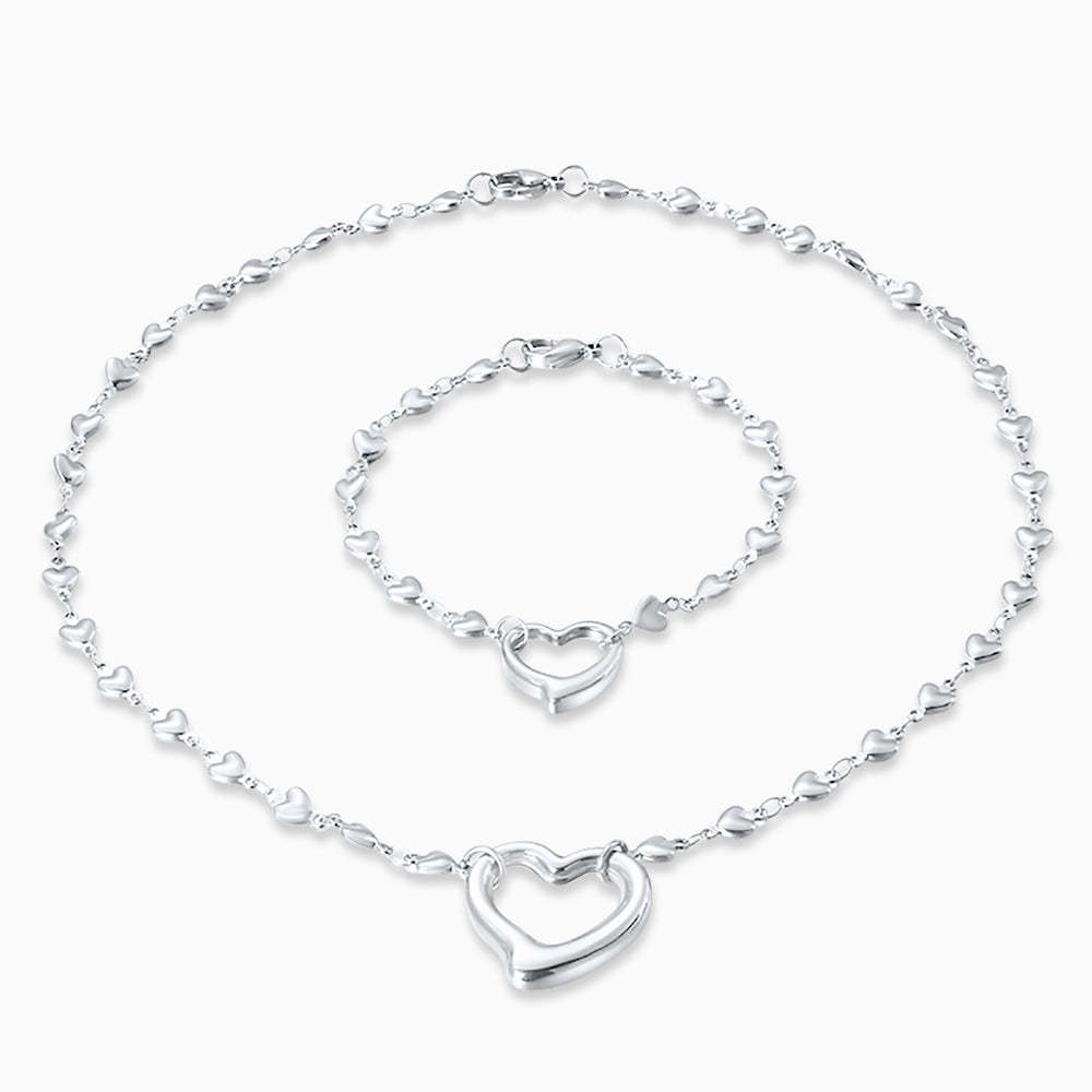 Vintage Lust Heart Pendant Jewelry Set | Mix Mix Style-Mix MIx Style