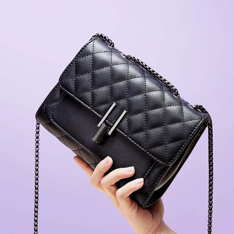 leather women's bag messenger bag women's new shoulder bag  diamond chain leather women's bag  | Mix Mix Style [Hot Seller]-Mix MIx Style