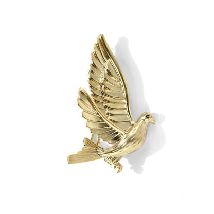 Wholesale temperament pigeon brooch peace dove pin Korean temperament fashion cross-border suit jacket clothing accessories-Mix MIx Style