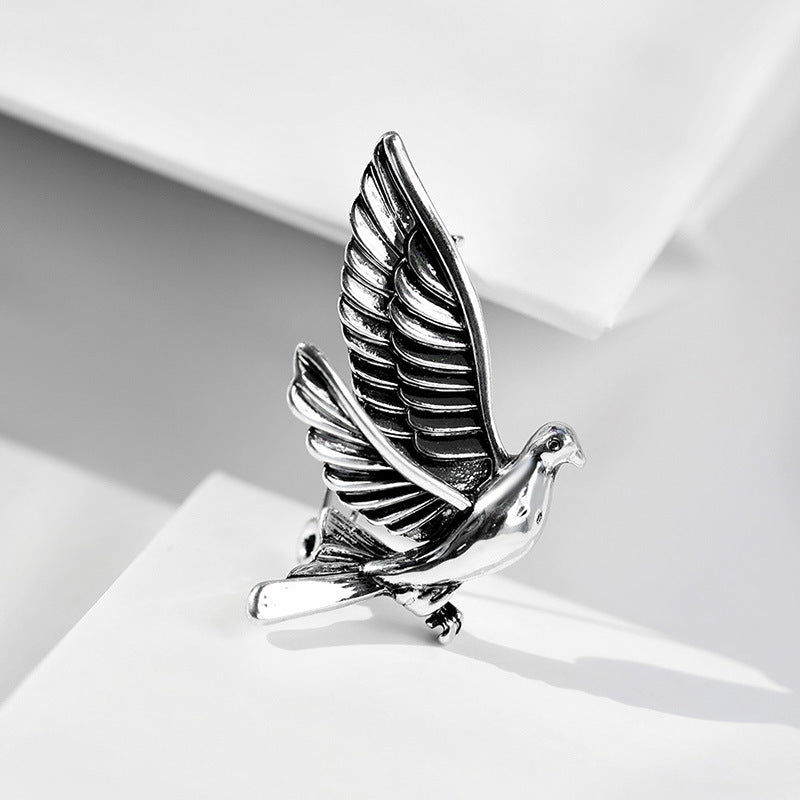 Wholesale temperament pigeon brooch peace dove pin Korean temperament fashion cross-border suit jacket clothing accessories-Mix MIx Style