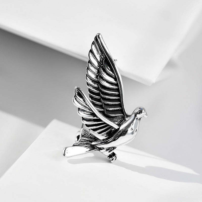 Wholesale temperament pigeon brooch peace dove pin Korean temperament fashion cross-border suit jacket clothing accessories-Mix MIx Style