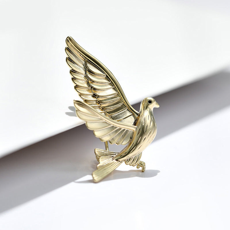 Wholesale temperament pigeon brooch peace dove pin Korean temperament fashion cross-border suit jacket clothing accessories-Mix MIx Style