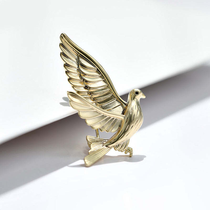 Wholesale temperament pigeon brooch peace dove pin Korean temperament fashion cross-border suit jacket clothing accessories-Mix MIx Style