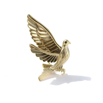 Wholesale temperament pigeon brooch peace dove pin Korean temperament fashion cross-border suit jacket clothing accessories-Mix MIx Style