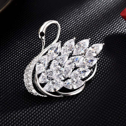 Korean jewelry brooch new swan brooch simple luxury high-end corsage all-match clothing accessories wholesale-Mix MIx Style