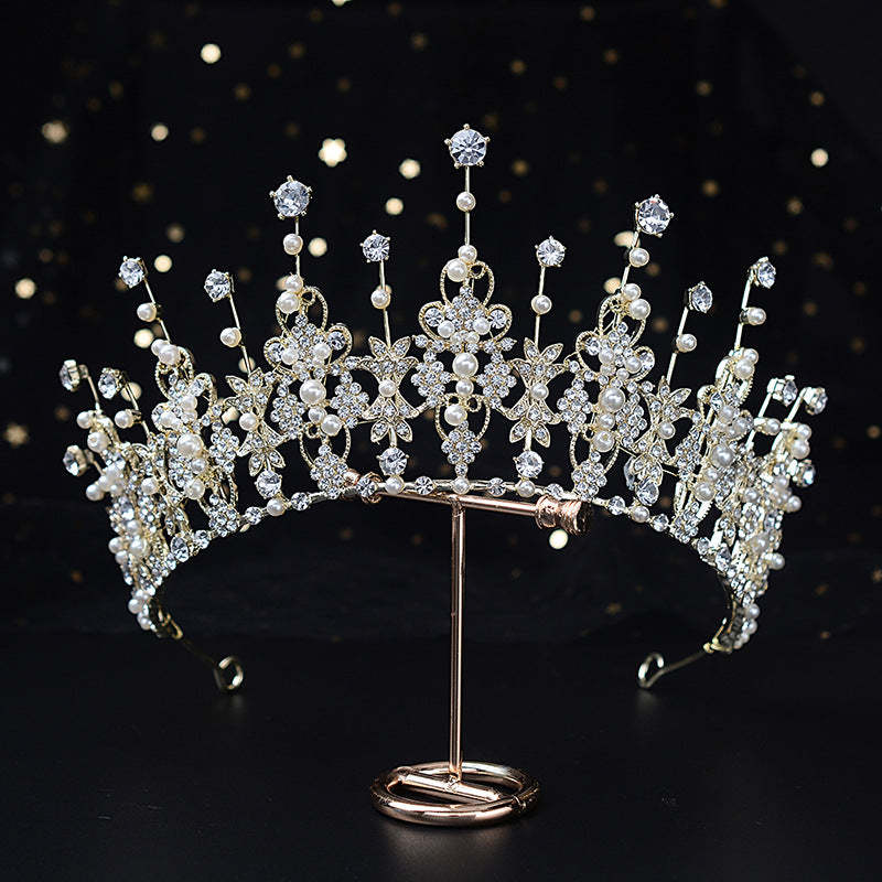 White Embellished Moissanite Diamonds 18k White Gold Plated Wedding Ha