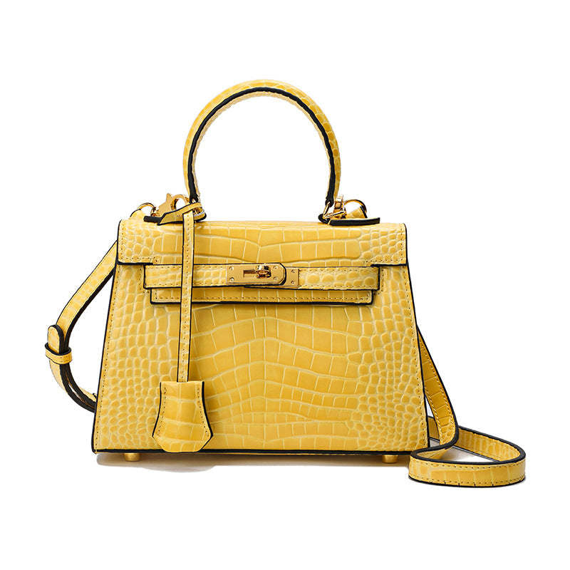 Genuine leather women's bag new crocodile pattern Kelly II handbag mini cowhide shoulder crossbody bag Guangzhou factory-Mix MIx Style