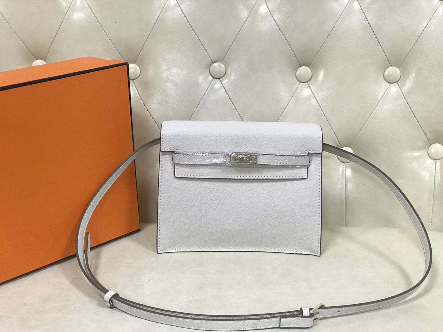 grey - pink - brown square genuine leather retro shoulder crossbody versatile small bag | Mix Mix Style-Mix MIx Style