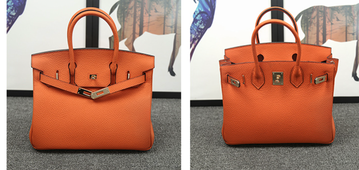 Fashion bag women's new lychee grain first layer cowhide platinum bag leather women's bag one-shoulder women's hand-held diagonal bag-Mix MIx Style