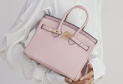 Fashion bag women's new lychee grain first layer cowhide platinum bag leather women's bag one-shoulder women's hand-held diagonal bag-Mix MIx Style