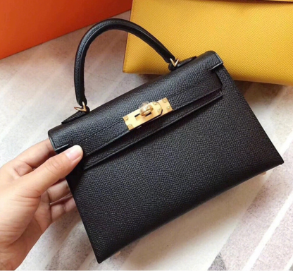 new trendy mini women's bag leather bag  Kelly bag shoulder messenger small bag | Mix Mix Style [Hot Seller]-Mix MIx Style