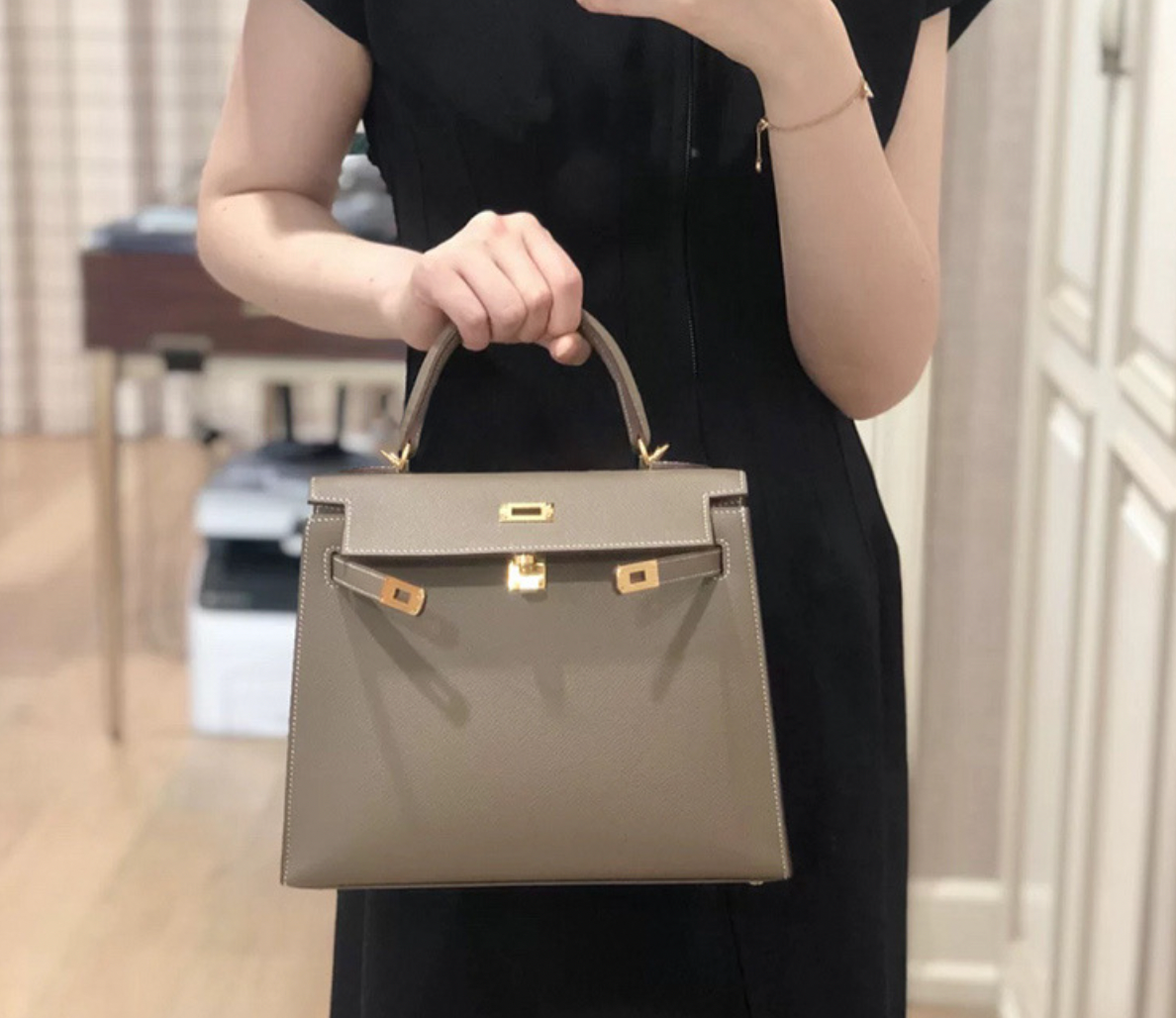 new trendy mini women's bag leather bag  Kelly bag shoulder messenger small bag | Mix Mix Style [Hot Seller]-Mix MIx Style