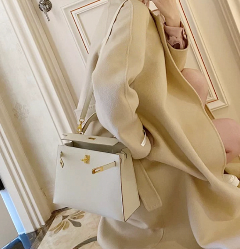 new trendy mini women's bag leather bag  Kelly bag shoulder messenger small bag | Mix Mix Style [Hot Seller]-Mix MIx Style