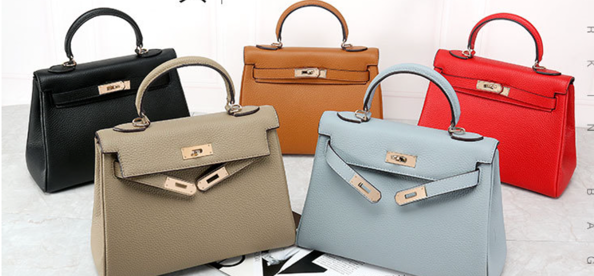 Kelly bag head layer cowhide lychee pattern  new shoulder leather women's bag Handbags | Mix Mix Style [Hot Seller]-Mix MIx Style