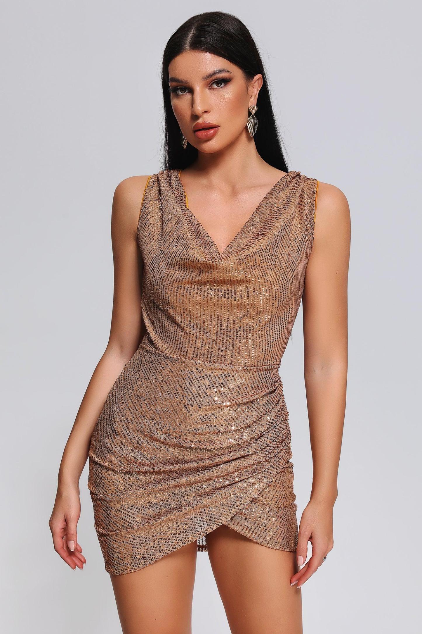 Payson Halter Satin Mini Dress | Mix Mix Style [Hot Seller]-Mix MIx Style