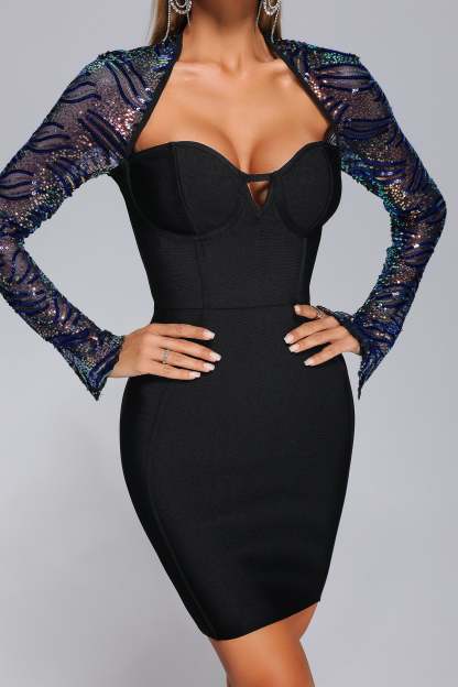 Xava Sequin Mini Bandage Dress | Mix Mix Style [Hot Seller]-Mix MIx Style