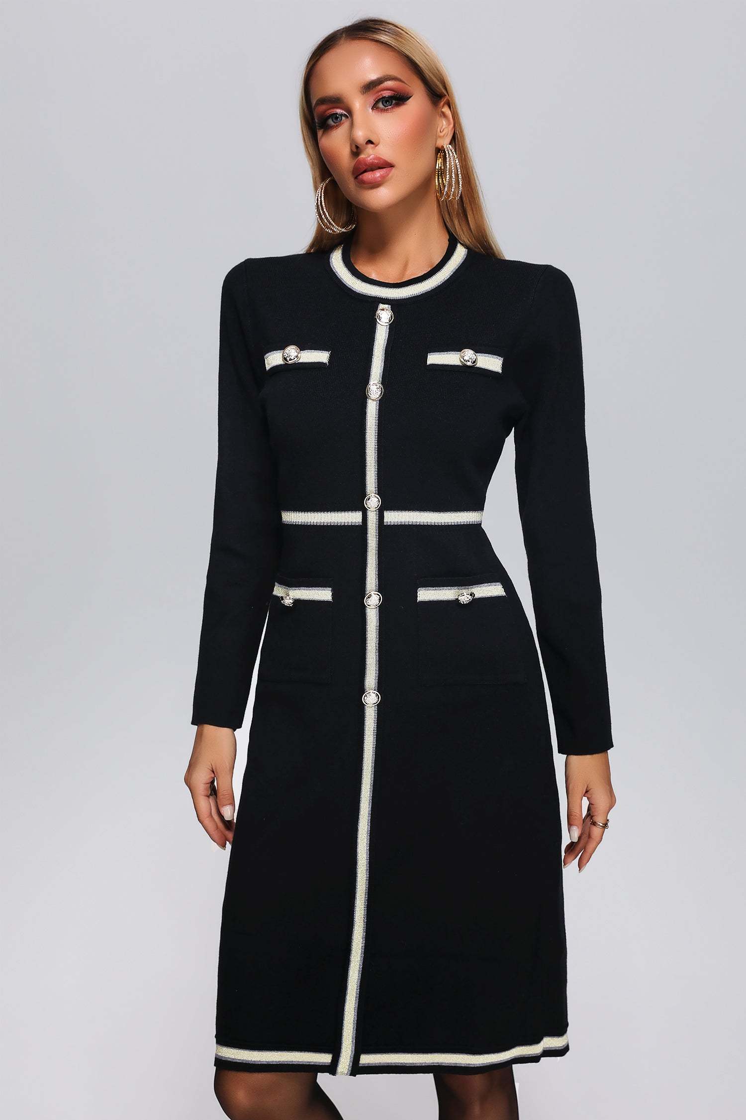 Magdalena Midi Knit Dress-Mix MIx Style