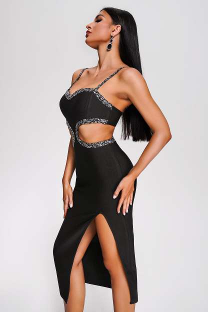 Ikira Cutout  Midi Bandage Dress | Mix Mix Style [Hot Seller]-Mix MIx Style