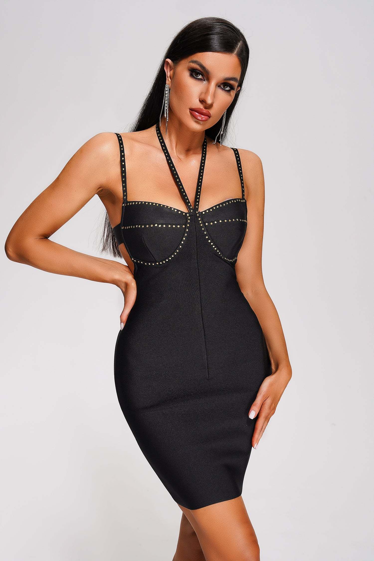 Lexie Halter Mini Bandage Dress | Mix Mix Style [Hot Seller]-Mix MIx Style