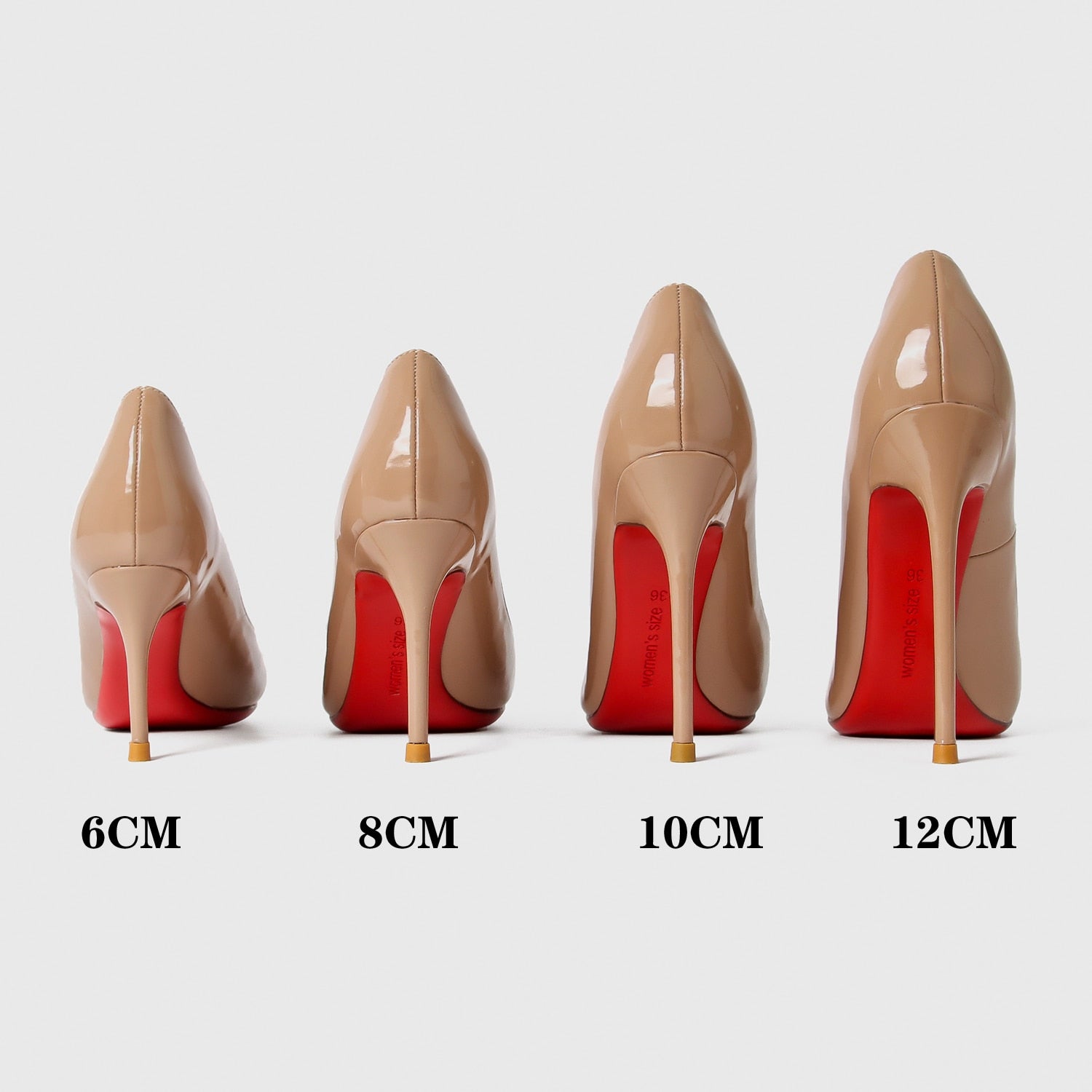 Women Shoes Luxury Brand Pumps Red Shiny Bottom Pointed Toe Black High Heels Thin Heel 12cm Sexy Wedding Party Ladies Shoe-Mix MIx Style