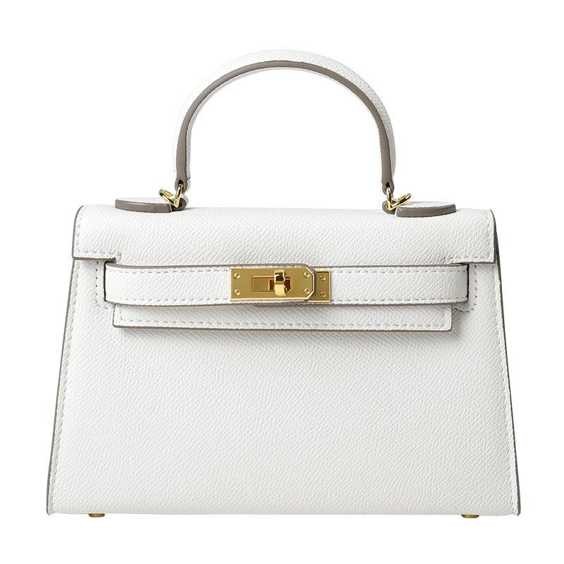 new trendy mini women's bag leather bag  Kelly bag shoulder messenger small bag | Mix Mix Style [Hot Seller]-Mix MIx Style