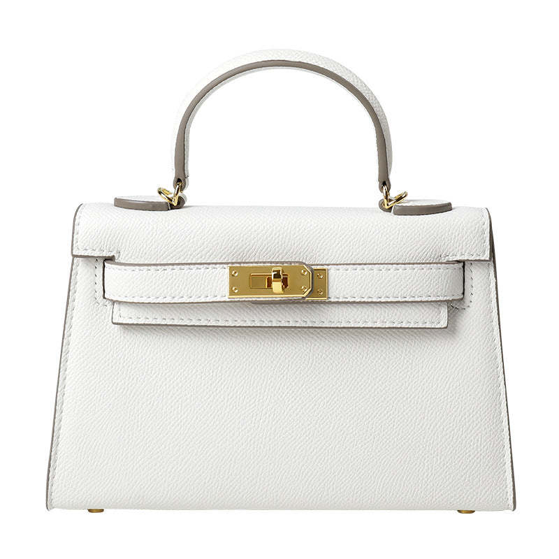 new trendy mini women's bag leather bag  Kelly bag shoulder messenger small bag | Mix Mix Style [Hot Seller]-Mix MIx Style