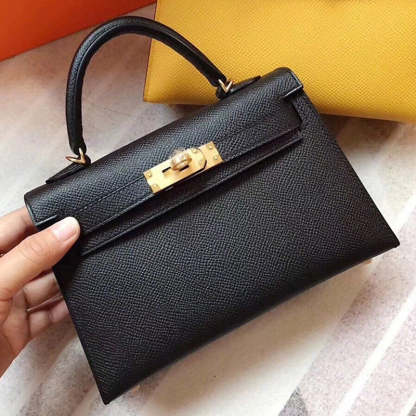 new trendy mini women's bag leather bag  Kelly bag shoulder messenger small bag | Mix Mix Style [Hot Seller]-Mix MIx Style