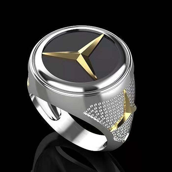 Punk Style Minimalist Grey 18k White/Vermeil Gold Plated Luxurious Rou