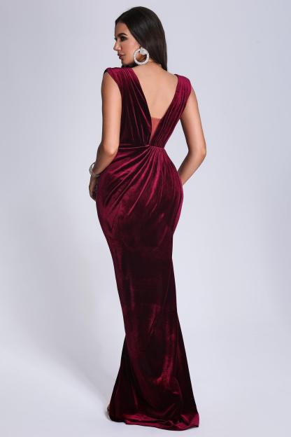 Saffron Velvet Maxi Dress - Red | Mix Mix Style [Hot Seller]-Mix MIx Style