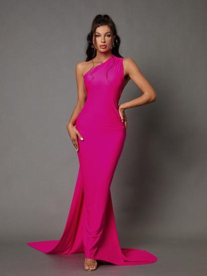 Hot Pink Backless Maxi Dress | Mix Mix Style [Hot Seller]-Mix MIx Style