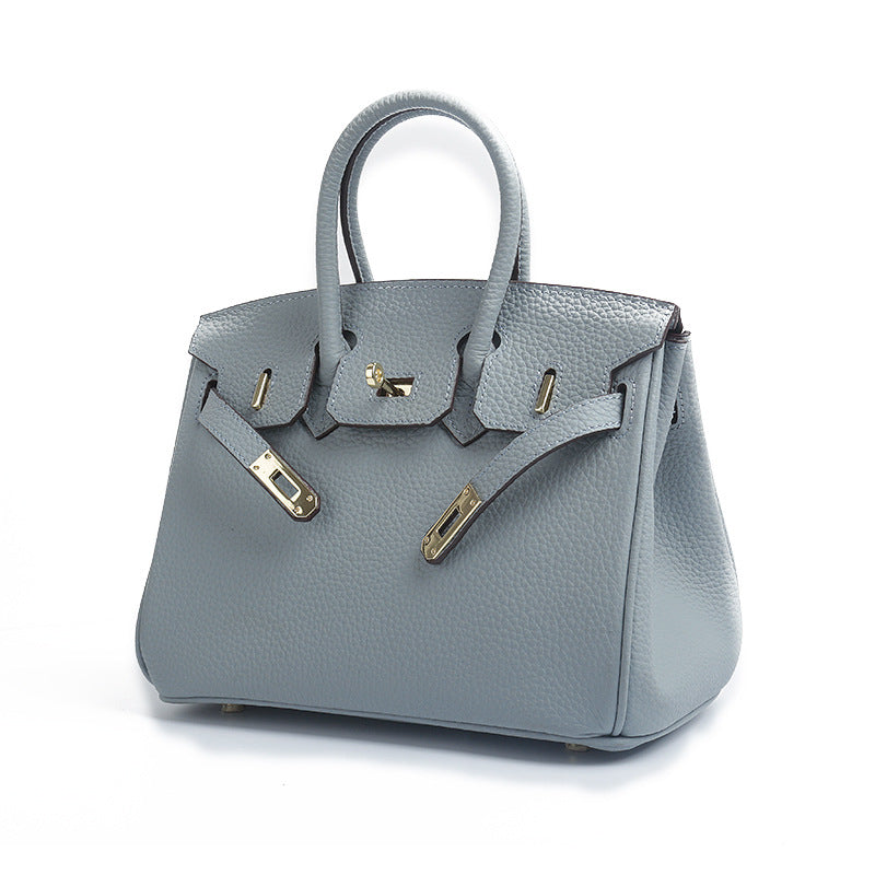 Fashion bag women's new lychee grain first layer cowhide platinum bag leather women's bag one-shoulder women's hand-held diagonal bag-Mix MIx Style