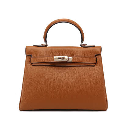 Kelly bag head layer cowhide lychee pattern  new shoulder leather women's bag Handbags | Mix Mix Style [Hot Seller]-Mix MIx Style