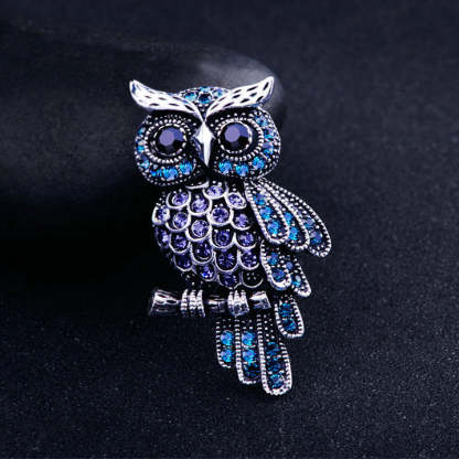 Cross-border hot-selling Korean jewelry, fashionable and exquisite owl full diamond brooch, corsage pin, wholesale women's direct sale-Mix MIx Style