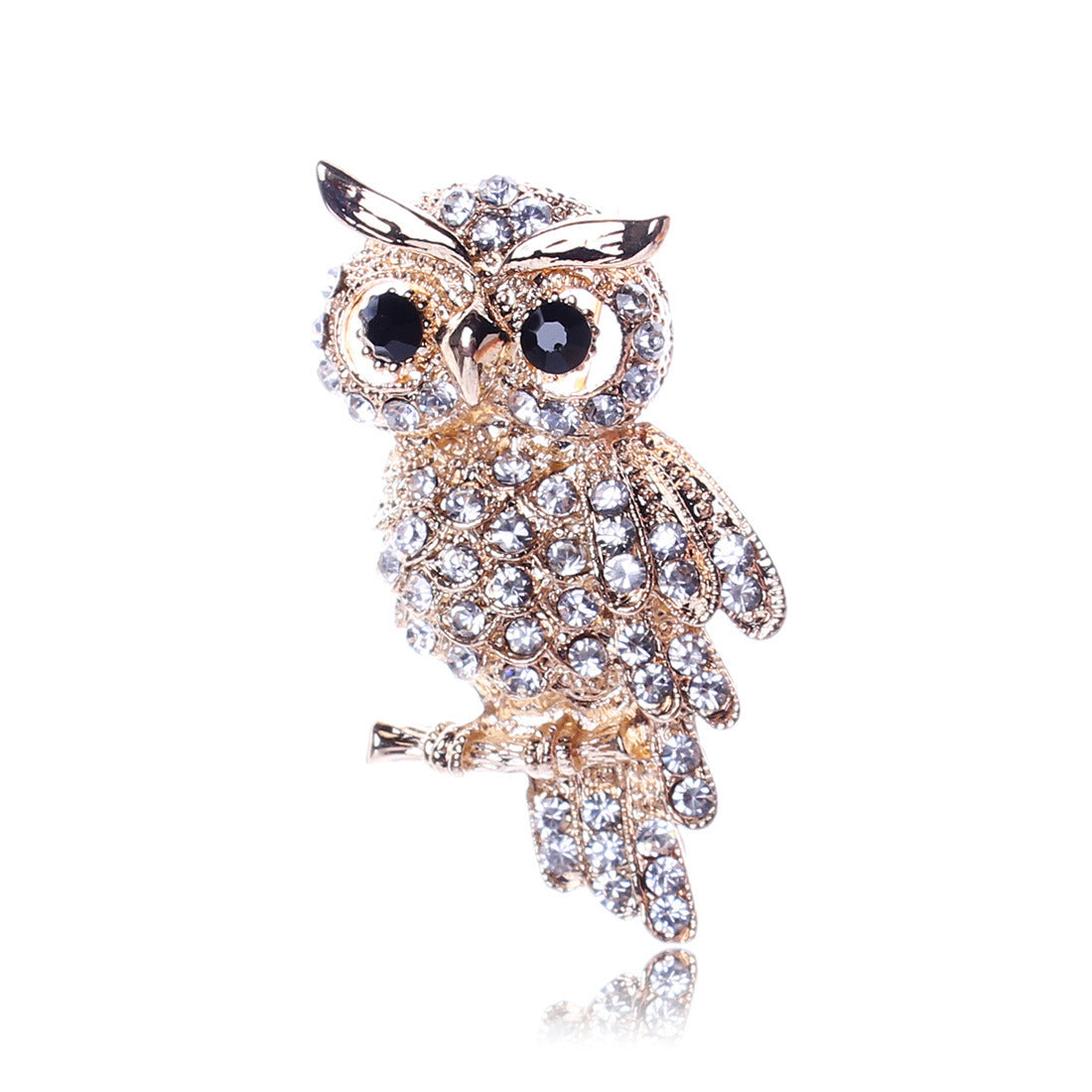 Cross-border hot-selling Korean jewelry, fashionable and exquisite owl full diamond brooch, corsage pin, wholesale women's direct sale-Mix MIx Style