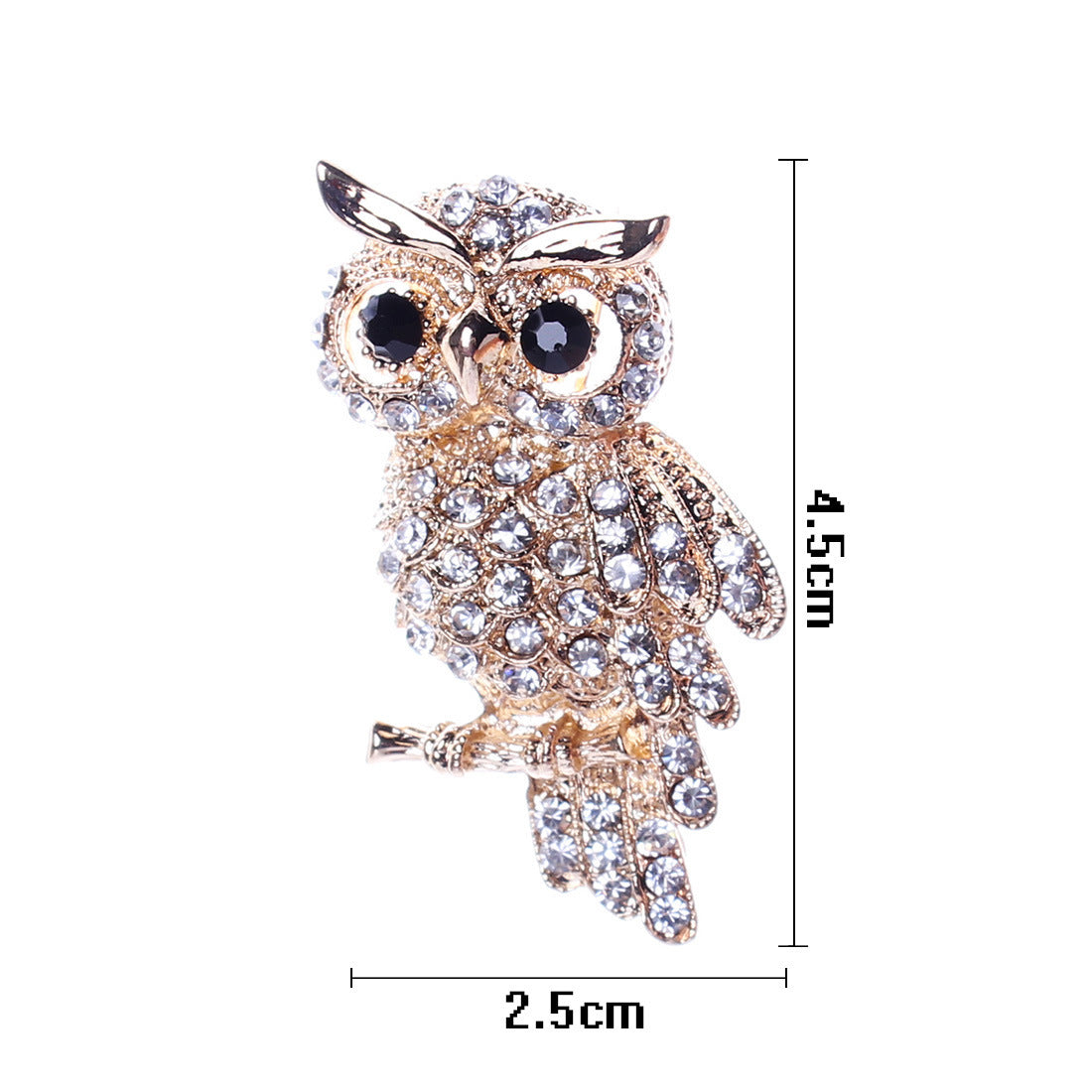 Cross-border hot-selling Korean jewelry, fashionable and exquisite owl full diamond brooch, corsage pin, wholesale women's direct sale-Mix MIx Style