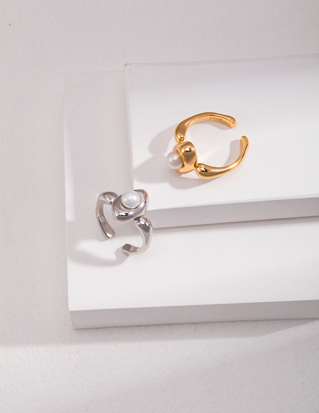 Classic Sterling Silver and Akoya Pearl Rings | Mix Mix Style-Mix MIx Style