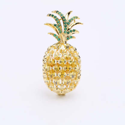 2023 new brooch for women pineapple fruit Japanese and Korean temperament personality girl fashion corsage coat accessories-Mix MIx Style