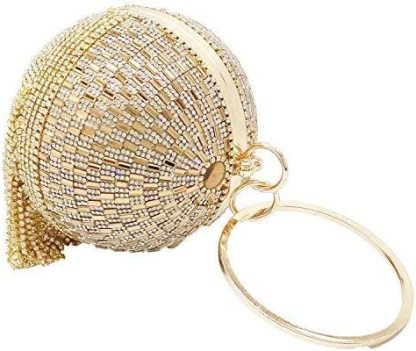Dazzling Crystal Tassel Women Evening Bag Round Wedding Cocktail Wristlets Handbag Purse | Mix Mix Style [Hot Seller]-Mix MIx Style