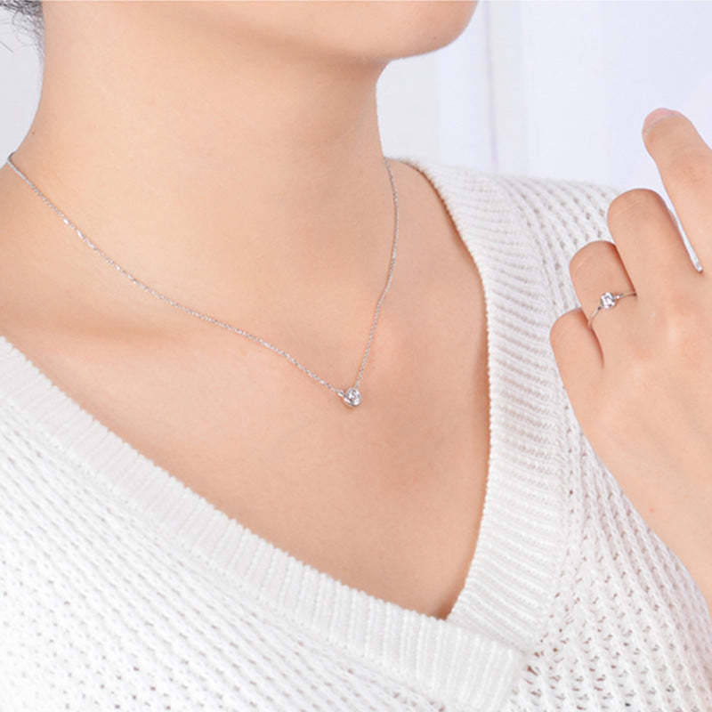 Moissanite Diamond  S925 Sterling Silver Necklace | Mix Mix Style [Hot Seller]-Mix MIx Style