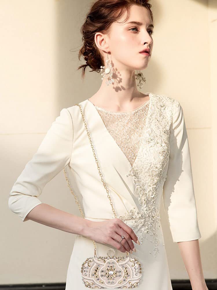 Diamond Evening Ladies Hard Shell Clutches With Detachable Chain Strap for Parties Wedding Clubs Evening Bags | Mix Mix Style [Hot Seller]-Mix MIx Style