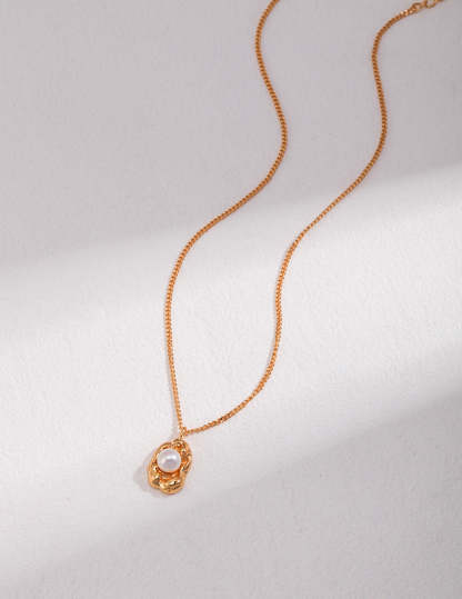 Vintage 18k White Gold Platedand Akoya Pearl Necklace | Mix Mix Style-Mix MIx Style