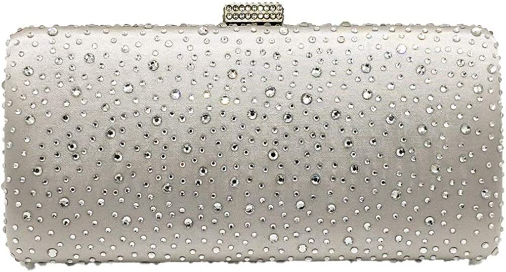 Elegant Women Crystal Clutch Evening Bags Wedding Cocktail Box Handbag Purse | Mix Mix Style [Hot Seller]-Mix MIx Style
