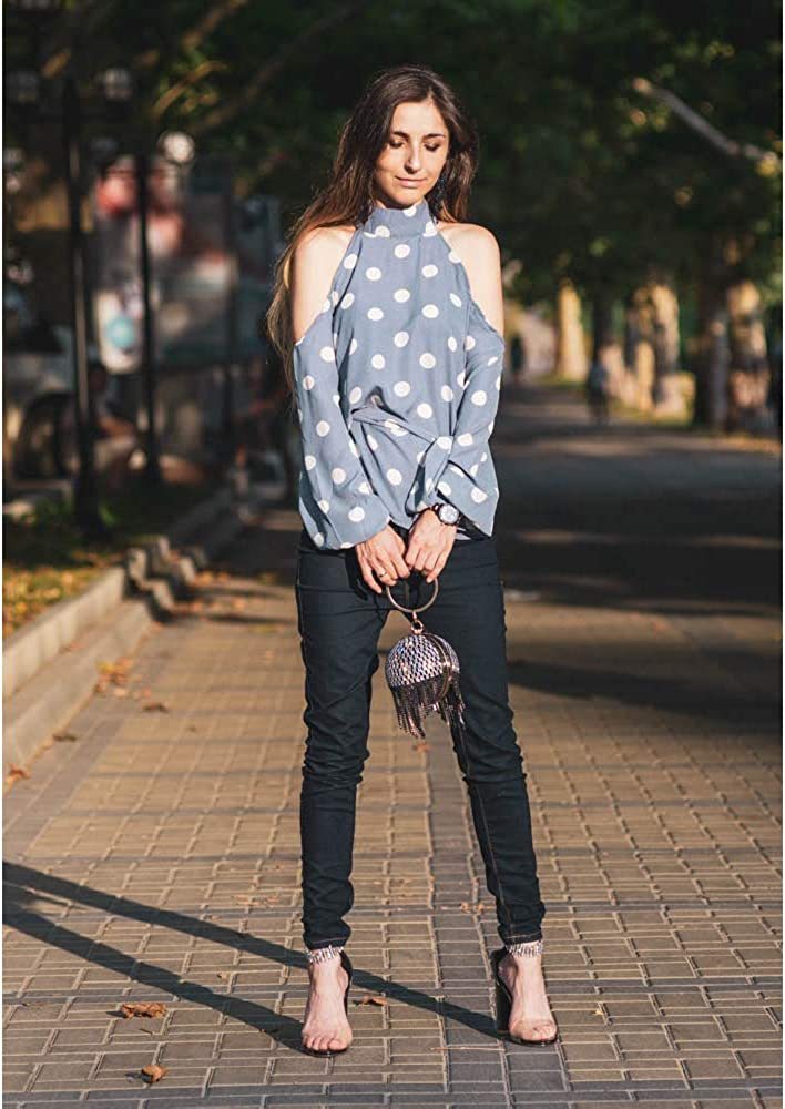 Dazzling Crystal Tassel Women Evening Bag Round Wedding Cocktail Wristlets Handbag Purse | Mix Mix Style [Hot Seller]-Mix MIx Style