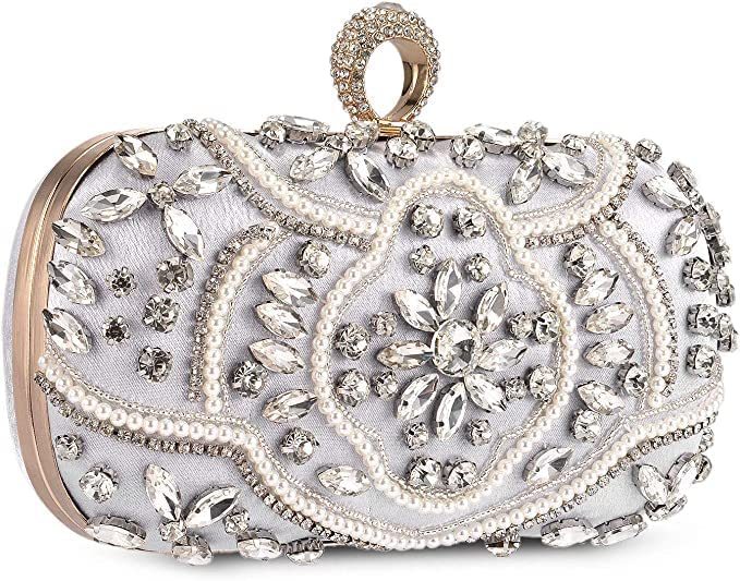 Diamond Evening Ladies Hard Shell Clutches With Detachable Chain Strap for Parties Wedding Clubs Evening Bags | Mix Mix Style [Hot Seller]-Mix MIx Style