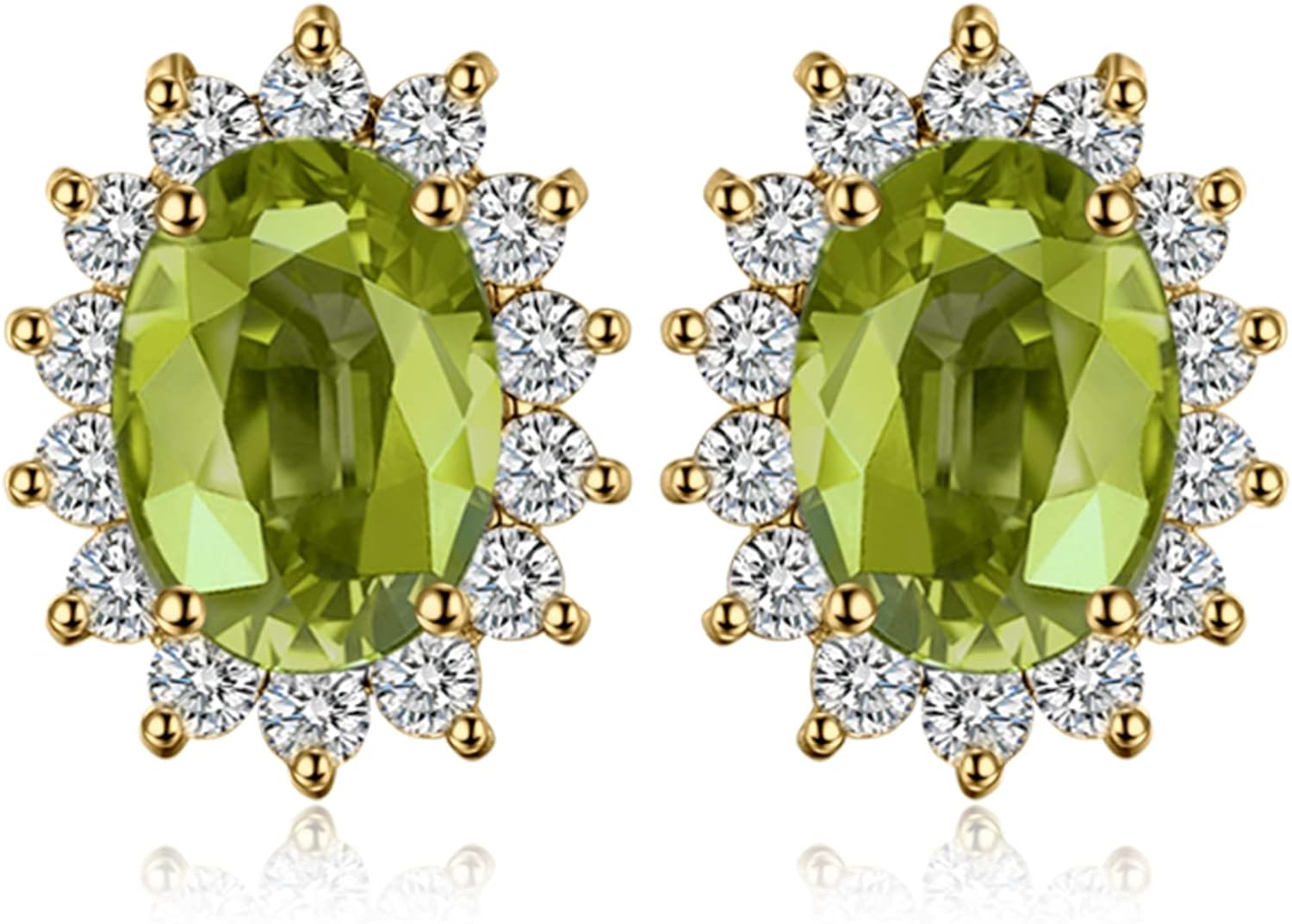 Vintage Moissanite Emerald Ruby Stud Earrings 14k Gold Plated 925 Sterling Silver Earrings | Mix Mix Style [Hot Seller]-Mix MIx Style