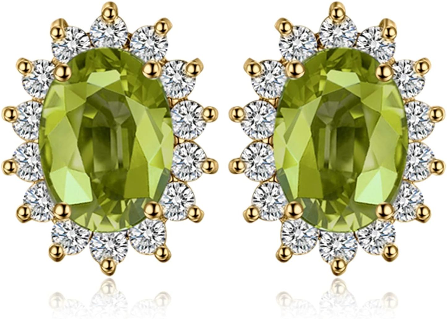 Vintage Moissanite Emerald Ruby Stud Earrings 14k Gold Plated 925 Sterling Silver Earrings | Mix Mix Style [Hot Seller]-Mix MIx Style