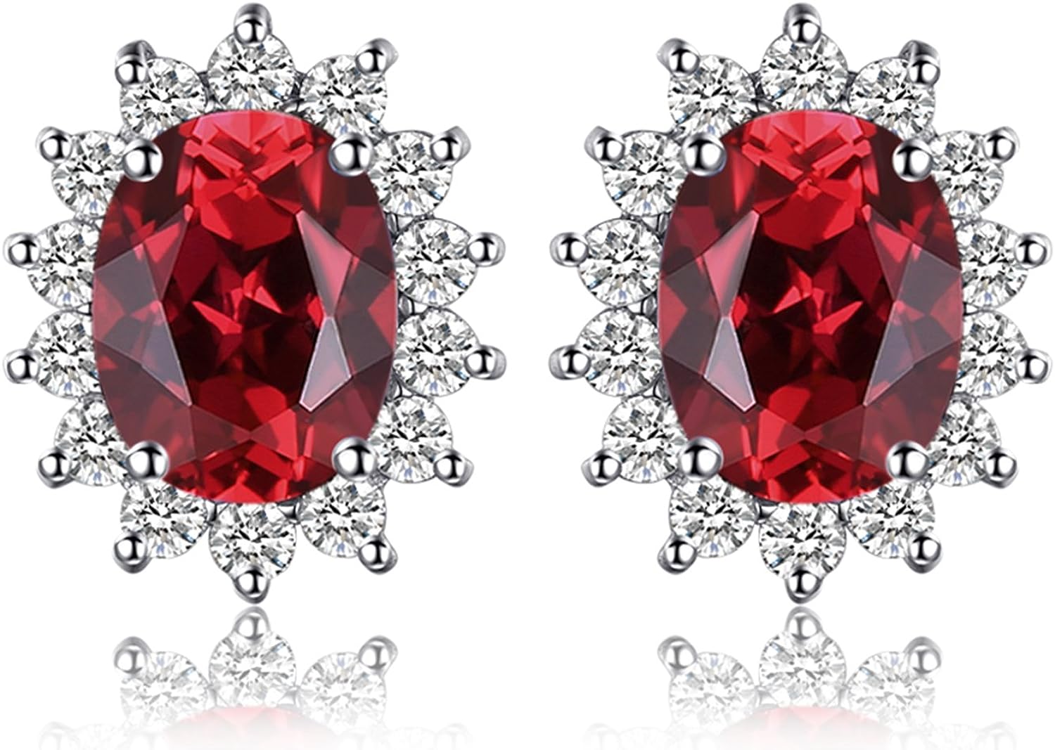 Vintage Moissanite Emerald Ruby Stud Earrings 14k Gold Plated 925 Sterling Silver Earrings | Mix Mix Style [Hot Seller]-Mix MIx Style